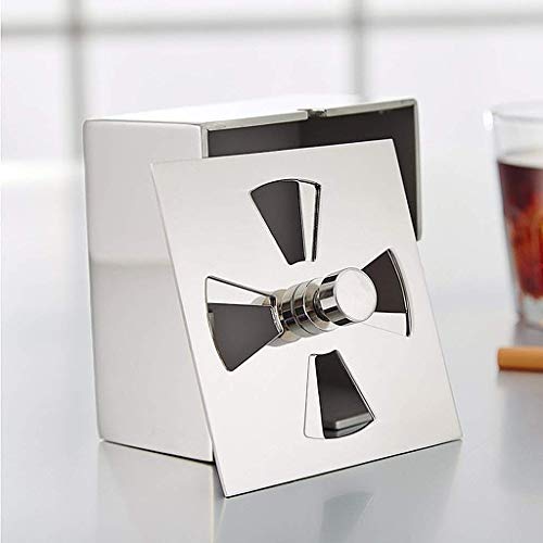 Cenicero De Puros, Cenicero de acero inoxidable Cenicero Inicio Melón caja de almacenamiento Peel, Decoración de junta rotativa a prueba de viento Estudio Bar creativo, moda WXIFEID regalo (Color: Pla