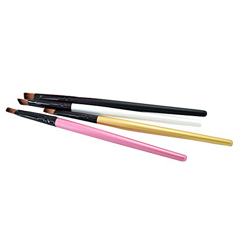Cenlang Eyebrow Brush—Eye Brow Spoolie，Eyeshadow Eyeliner —Professional（Pink,Black,Gold,White） Flat Angled Eye Brow/Eyeliner/Eyeshadow Makeup Brush