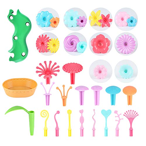 CENOVE Juguetes para niñas de 3 4 años de Edad Juego de Juguetes de Jardín de Flores, DIY Ramo de Arreglo Floral Regalo para Niñas de 3 Años (130 PCS)
