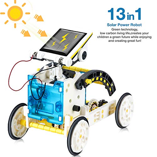 CENOVE Juguetes para niños con Robots solares Stem 12 en 1, experimentos de construcción con energía Solar para niños de 8 a 10+ años