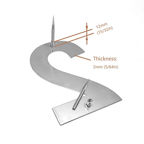 Cepillado número de casa 2 Two -20.5 cm 8.1 in-made de sólido Acero inoxidable 304 flotante apariencia, fácil de instalar