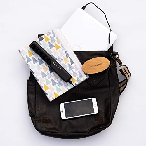 Cepillo alisador de barba para hombres – eléctrico, inalámbrico, peine de aseo ideal para juegos y kits de regalo masculinos – Alisador de cabello para hombre