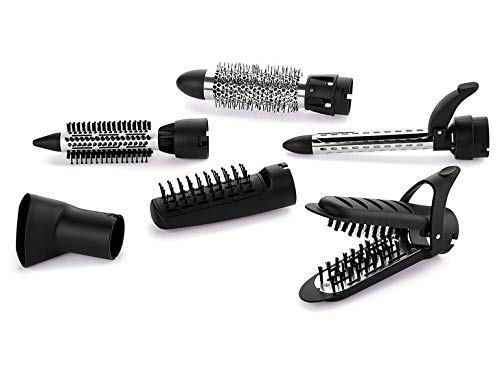 Cepillo de aire caliente, cepillo de pelo, rizador de pelo, cepillo de estilismo multi aire caliente, 6 cabezales