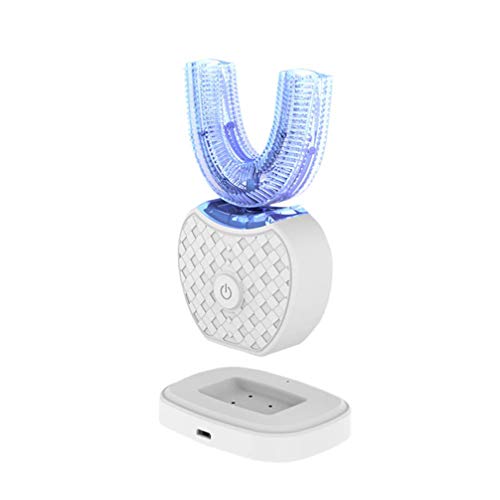 Cepillo De Dientes Automático Ultrasónico 360, Cabezales De Silicona De 4 Modos Oral Blanqueamiento Vibratorio, Limpieza De Masajes, Cepillo De Dientes Eléctrico Tipo U Inteligente, Carga USB