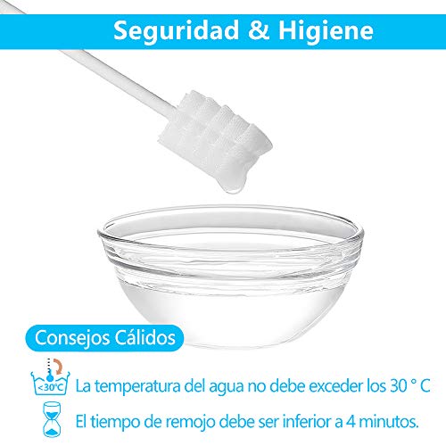 Cepillo de Dientes Bebé, Cepillo de dientes para bebés para limpiar la lengua gasa desechable, Cuidado bucal del bebé, Libre de BPA, Cepillo de Dientes Para Niños/Infantil, Portátil, 40 PCS