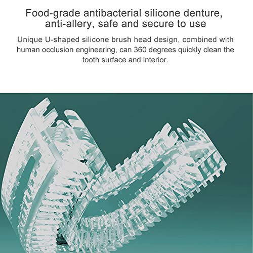 Cepillo de Dientes Eléctrico, 360° Ultrasónico Automático Cepillo de Dientes Impermeable IPX7 con 4 Modos y Blu-ray Cepillo para Blanquear el Cuidado Dental, Con Pasta de Dientes (Azul）