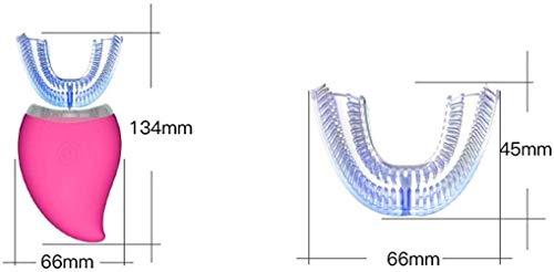 Cepillo de dientes eléctrico, la esterilización ultrasónico T-Tipo Cepillo de dientes UV 360 grados;Limpieza de los dientes resistente al agua IPX7 con estuche de viaje de carga inalámbrica de silicon