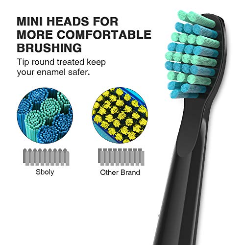 Cepillo de Dientes Eléctrico Sboly Sónico de 5 Modos y con Temporizador de 2 Minutos, Cepillo de Dientes Recargable para Cargar en 4 Horas con Duración de 30 Días de Uso, las Impermeable y Silencioso