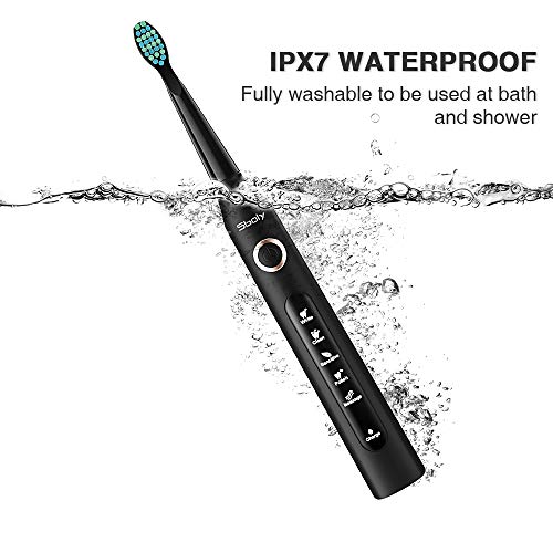 Cepillo de Dientes Eléctrico Sboly Sónico de 5 Modos y con Temporizador de 2 Minutos, Cepillo de Dientes Recargable para Cargar en 4 Horas con Duración de 30 Días de Uso, las Impermeable y Silencioso