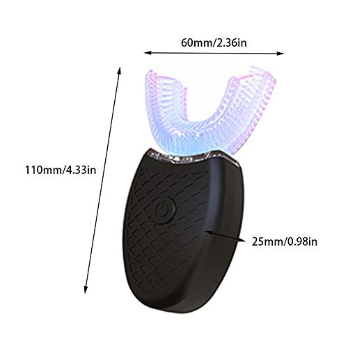 Cepillo De Dientes En Forma De U, Nuevo Cepillo De Dientes Blanqueador En Forma De U Impermeable De 3 Velocidades IPX7, Cepillo De Dientes Eléctrico Ultrasónico Con Cargador USB, Cepillo De Dientes