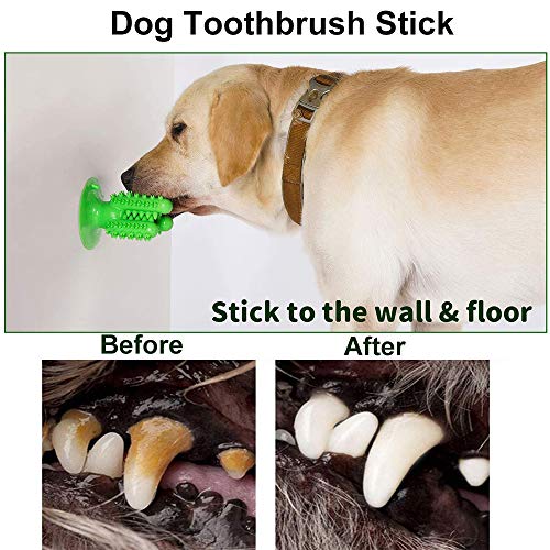 Cepillo De Dientes para Perros,Cepillos de Dientes Caninos,Limpiador de Dientes de Perro,Juguetes para Masticar Dental para Perros Limpieza-Perro Cuidado bucal Dental(Verde)