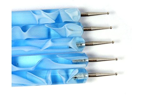 Cepillo del arte del clavo, P&T 20pcs Nail Art Manicura Pedicura Belleza dotting Pen herramienta pincel y pintura polaca para natural, falso, acrílico y uñas de gel