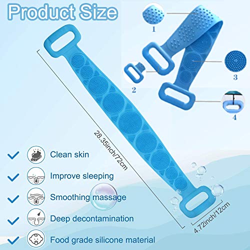 Cepillo Espalda Cepillo Ducha para Espalda Exfoliante Corporal Cepillo de Ducha de Silicona Silicona Cuerpo Cepillo, Cepillo Seco, Cepillo de Baño Ducha con 1 Ganchos Cuadrados