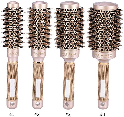 Cepillo nano cerámico iónico redondo para el secado de cabello con 4 dimensiones