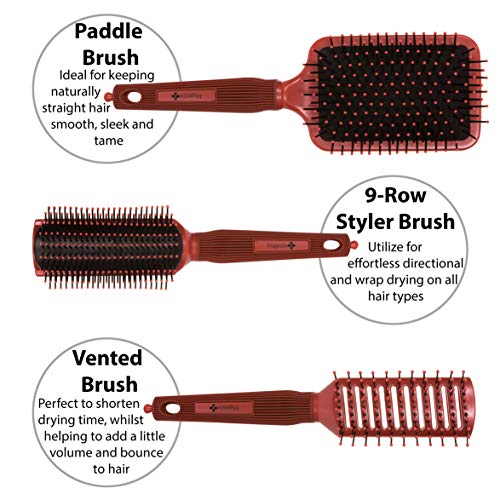 Cepillo para el cabello de paleta, desenredante iónico Cepillo grande para el cabello de paleta que elimina el frizz, alisa y aporta brillo, perfecto para desenredar, alisar y secar el cabello