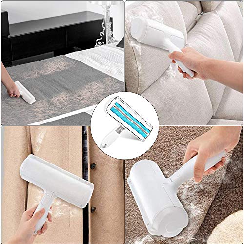 Cepillo Quitapelos Mascotas, Limpia Pelos Mascotas, Quitapelos para Mascotas, Rodillo Removedor de Pelo para Mascotas Reutilizable, para Limpiar el Automóvil, Ropa, Muebles, Sofá, Alfombras (Azul)