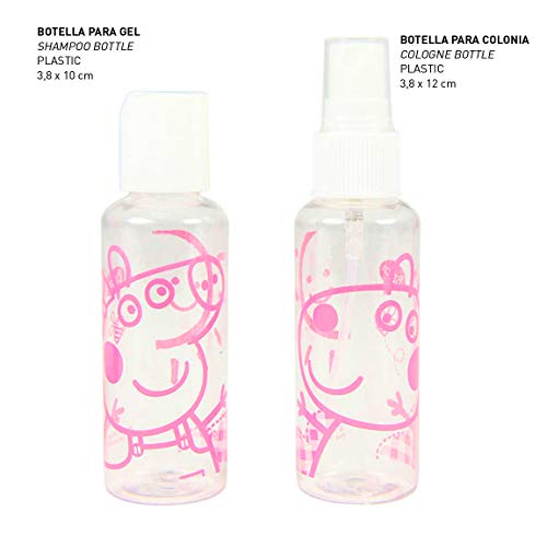 Cerdá Life'S Little Moments Set de Aseo Niño-Incorpora Cepillo Pelo, Botellas de Viaje para Champú y Colonia y Toalla de Microfibra de Peppa Pig, Neceser Unisex niños, Multicolor, 23.0 X 15.5 X 8.0 CM