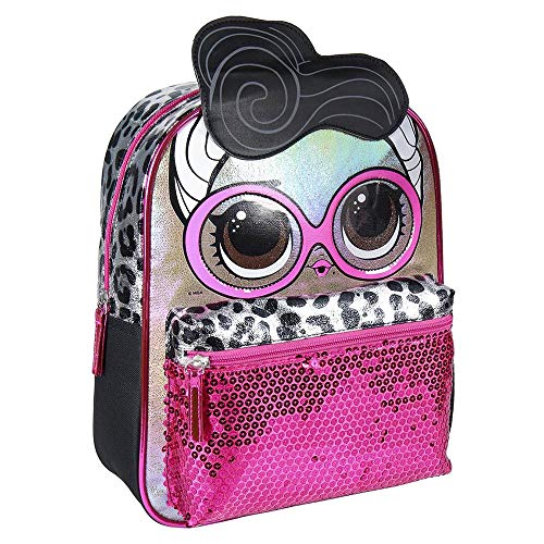 Cerdá - Mochila Infantil Metalizada Brillante de LoL Surprise con Estampado Animal - Licencia Oficial LOL Surprise
