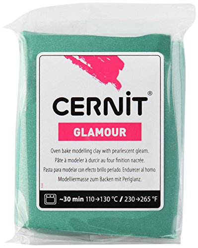 Cernit Acrilla Glamour 56g, Verde, 7x5.5x1.5 cm