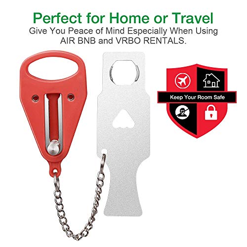 Cerradura de puerta portátil, Cerradura de viaje, Agregar cerradura adicional para mayor seguridad y privacidad, Cerradura sólida de servicio pesado para viajar, AirBNB, Hotel, Hogar, Apartamento