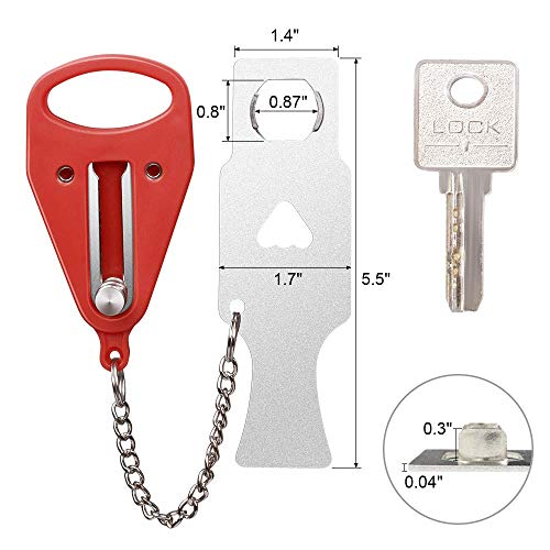 Cerradura de puerta portátil, Cerradura de viaje, Agregar cerradura adicional para mayor seguridad y privacidad, Cerradura sólida de servicio pesado para viajar, AirBNB, Hotel, Hogar, Apartamento