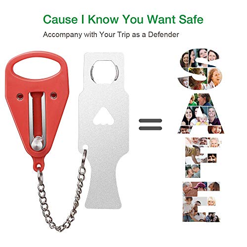 Cerradura de puerta portátil, Cerradura de viaje, Agregar cerradura adicional para mayor seguridad y privacidad, Cerradura sólida de servicio pesado para viajar, AirBNB, Hotel, Hogar, Apartamento