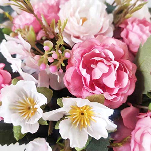 Cesta de flores de seda artificial, arreglos florales, centros de mesa de flores falsas, regalo para bodas, hogar, cocina, jardín, sala de estar, hotel, oficina, fiesta, decoraciones florales, negro