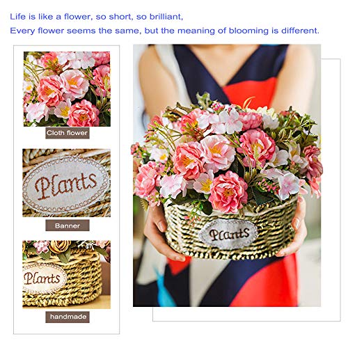 Cesta de flores de seda artificial, arreglos florales, centros de mesa de flores falsas, regalo para bodas, hogar, cocina, jardín, sala de estar, hotel, oficina, fiesta, decoraciones florales, negro