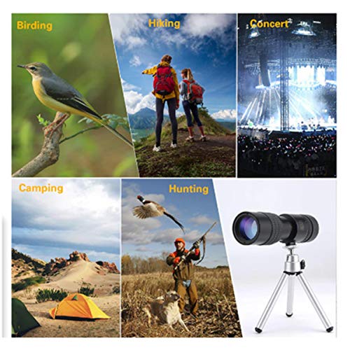 CFeng - Telescopio monocular de alta definición, telescopio monocular de alta definición, 4K 10-300X40 mm Super Teleobjetivo Zoom Monocular Telescopio para viajes de playa
