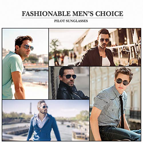 CGID GA03 Prima de aleación Al-Mg duplicadas completas Pilot gafas de sol polarizadas UV400,bisagras de resorte gafas de sol para Hombres Mujeres