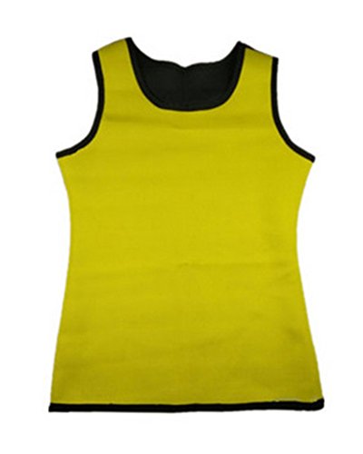 Chaleco Deportivo para Hombres Faja Reductora Adelgazante Neopreno Camisetas Deportes Fitness Transpiración Quema de Grasa Faja Abdome Adelgaza Compresion de Sauna Deportivo NegroAmarillo 2XL