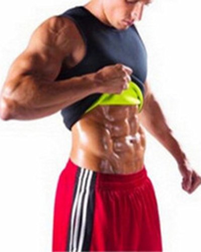 Chaleco Deportivo para Hombres Faja Reductora Adelgazante Neopreno Camisetas Deportes Fitness Transpiración Quema de Grasa Faja Abdome Adelgaza Compresion de Sauna Deportivo NegroAmarillo 2XL