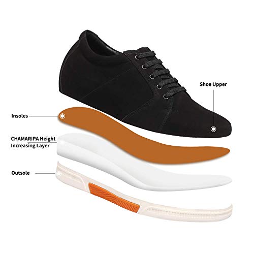 CHAMARIPA Zapatillas deportivas para de cuero hommre - 7,5 cm más alto - K70M83-1