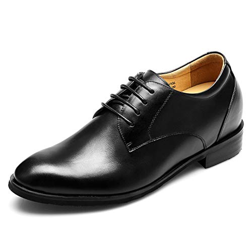 CHAMARIPA Zapatos con Alzas Hombre 7.5cm - Zapatos Oxfords para Hombres con Cuero Interior Elevado para Aumentar la Altura
