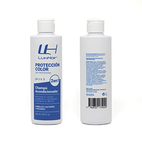 Champú Acondicionador LuxHair para Protección del Color y Cuidado de Pelo y Cabello en Sistemas de Prótesis Capilares – Pelucas - Extensiones