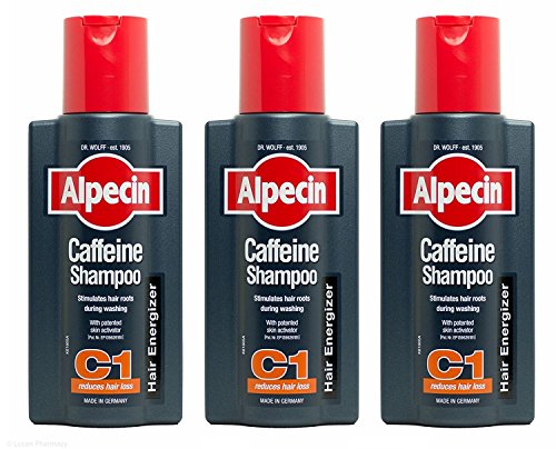 Champú Alpecin Cafeine, multicompra de 3 unidades, energizante para cabello C1, 250 ml
