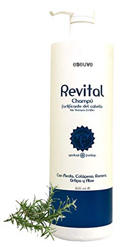 Champú AntiCaída Fortificante Revital Eseuve 800 ml. Con Menta, Colágeno, Romero, Ortiga y Aloe Vera