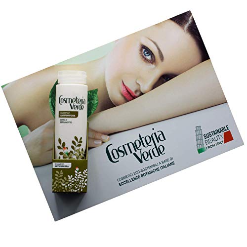 Champú Anticaspa Cosmeteria Verde - Champú anticaspa con acción inmediata, basados en extractos de Mirto y Bergamota de las poderosas virtudes anticaspa, calmantes y reforzantes.