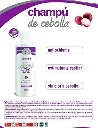 CHAMPU DE CEBOLLA, ANTIOXIDANTE Y ESTIMULANTE CAPILAR. SIN OLOR A CEBOLLA