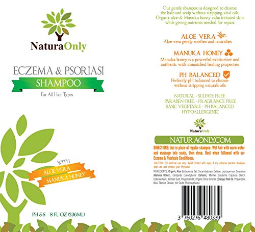 CHAMPÚ ECZEMA Y PSORIASIS - Natura Only - Limpia, calma y restaura el cabello y el cuero cabelludo de forma natural. Ideal para psoriasis y dermatitis atópica.
