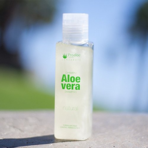 Champú Natural de Aloe Vera Tamaño Viaje. Aloe Vera Puro para Cuidado del Cabello. Uso Diario. Propiedades: Calma, Ilumina, Fortalece y Regenera el Cuero Cabelludo. Anticaída del Pelo. PH Neutro. Sin Parabenos. Sin Parafinas. Sin ceras. 100% Canarias. 100