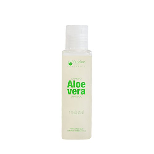 Champú Natural de Aloe Vera Tamaño Viaje. Aloe Vera Puro para Cuidado del Cabello. Uso Diario. Propiedades: Calma, Ilumina, Fortalece y Regenera el Cuero Cabelludo. Anticaída del Pelo. PH Neutro. Sin Parabenos. Sin Parafinas. Sin ceras. 100% Canarias. 100