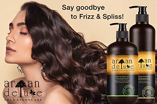 Champú reparo & cuidado de Argan Deluxe con calidad de peluquería 300 ml - combate puntas abiertas y cabellos rotos