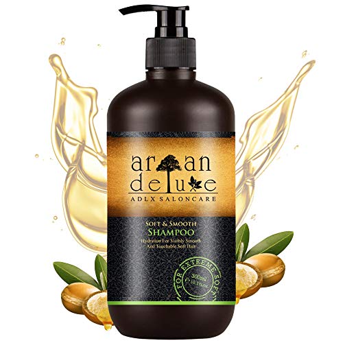 Champú reparo & cuidado de Argan Deluxe con calidad de peluquería 300 ml - combate puntas abiertas y cabellos rotos