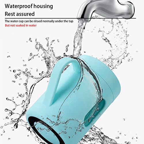 CHANG JIAER Diferencia de Temperatura agitación Copa, automático portátil, Copa Boca Espesa y Suave, Antideslizante platillo de Fondo, enfriamiento físico, Resistente al Agua,Rosado