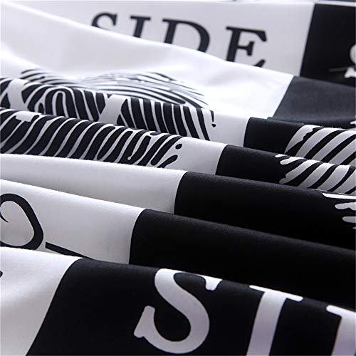 CHAOSE Juego de Sábanas Serie de Parejas Funda Nórdica de Algodón y poliéster 3 Piezas (1 Funda Nórdica + 2 Funda de Almohada 50x70cm) (Suyo y suya, (228 x 228cm+2/70x50cm) - Cama de 150/160)