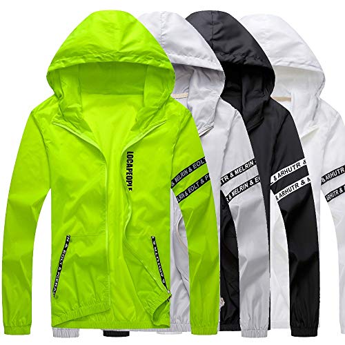 Chaqueta Casual de los Hombres,Bicicleta de montaña Ropa Transpirable de Secado rápido Resistente al Viento Abrigo de Piel con Capucha Gusspower