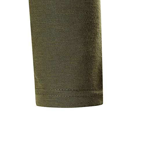 Chaqueta de Manga Larga para Hombre, con Capucha, para otoño e Invierno Verde Ejercito Verde M