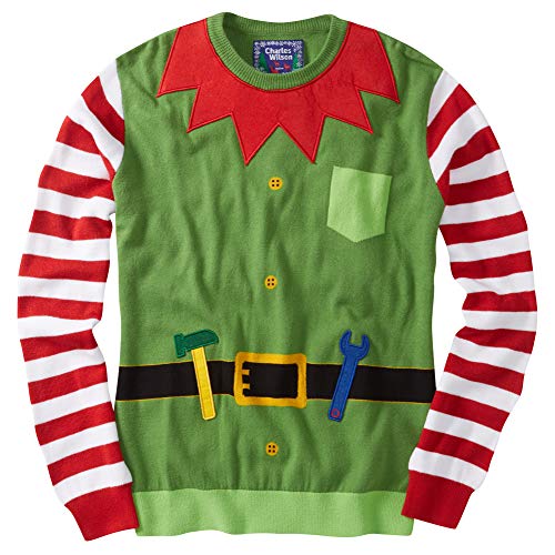 Charles Wilson Jersey de Navidad (3X-Large, Elf 3D (1019))