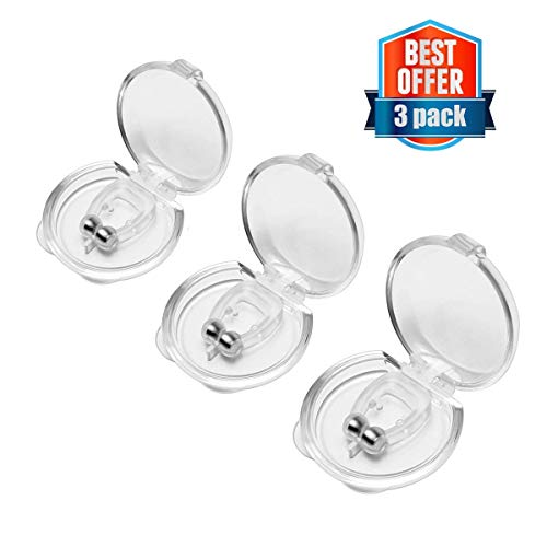 Charminer Dilatador Nasal Anti (3 Pack) Ronquidos roncar Imán Alivia Sueño Respiración Fuerte Nariz Clip para Ayudar a Dormir Mejor Stopper Anti ronquido, Mejora el sueño